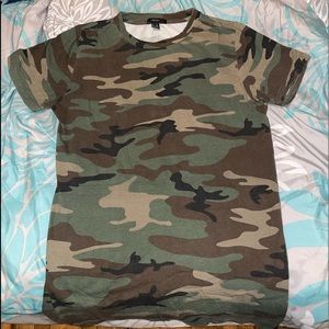 Camo T shirt dress
